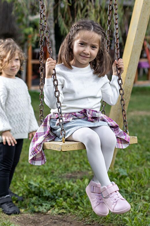 Smart Walker High Top Pembe Işık Barefoot Çocuk Bot 3