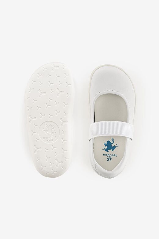 Smart Walker Mary Jane Havalı Beyaz Barefoot Kız Babet Ayakkabı 4