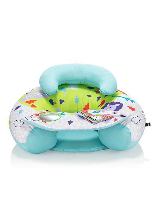 Wellgro Funny Animal Sırt Destekli Yer Minderi, Bebek Oturma Minderi 1