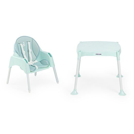 Wellgro Pretty 3in1 Çalışma Masalı Mama Sandalyesi, Mint 3