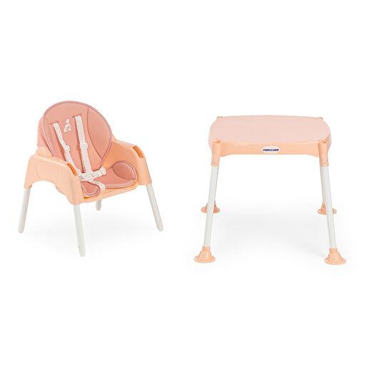 Wellgro Pretty 3in1 Çalışma Masalı Mama Sandalyesi, Pudra Pembe 4