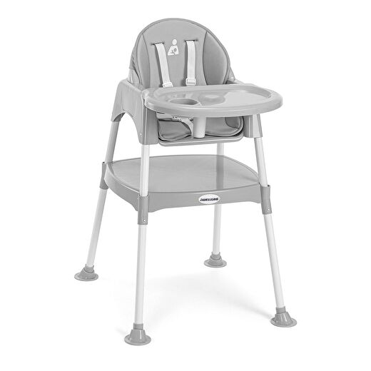 Wellgro Pretty 3in1 Çalışma Masalı Mama Sandalyesi, Gri 1