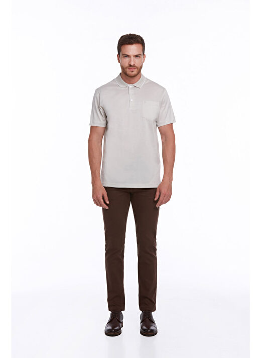 Taş Regular Fit Düz 100% Pamuk Polo Yaka Tişört  2