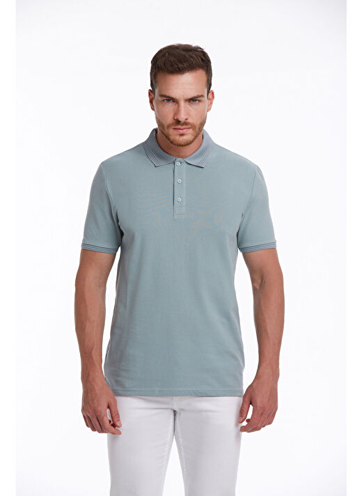 Mavi Regular Fit Düz 100% Pamuklu Polo Yaka Tişört 2