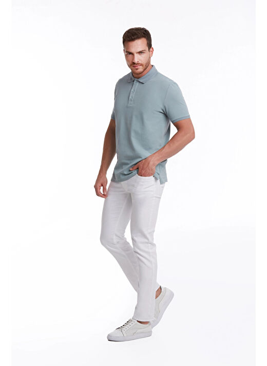 Mavi Regular Fit Düz 100% Pamuklu Polo Yaka Tişört 3