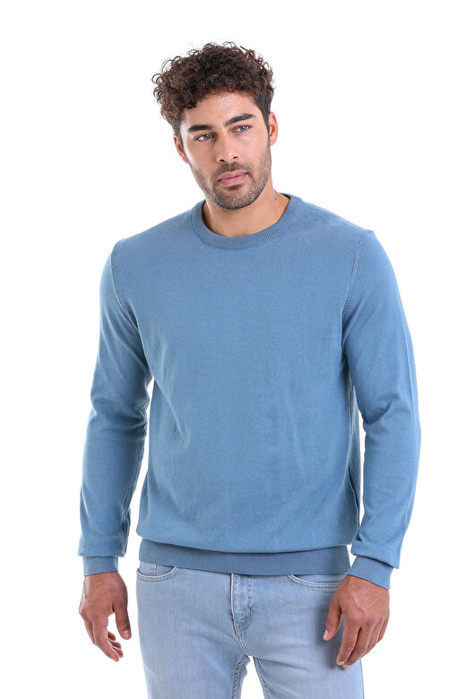 Mavi Regular Fit Bisiklet Yaka 100% Pamuklu Triko Kazak 2