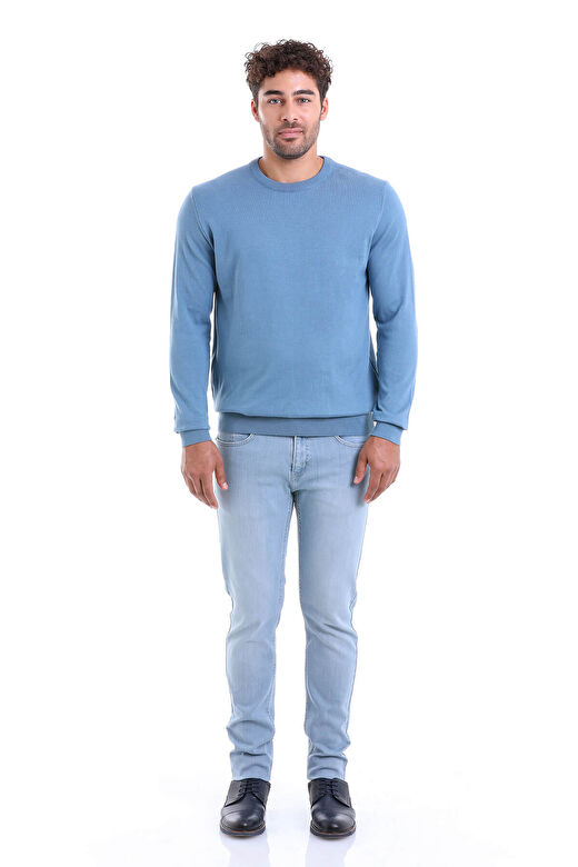 Mavi Regular Fit Bisiklet Yaka 100% Pamuklu Triko Kazak 3