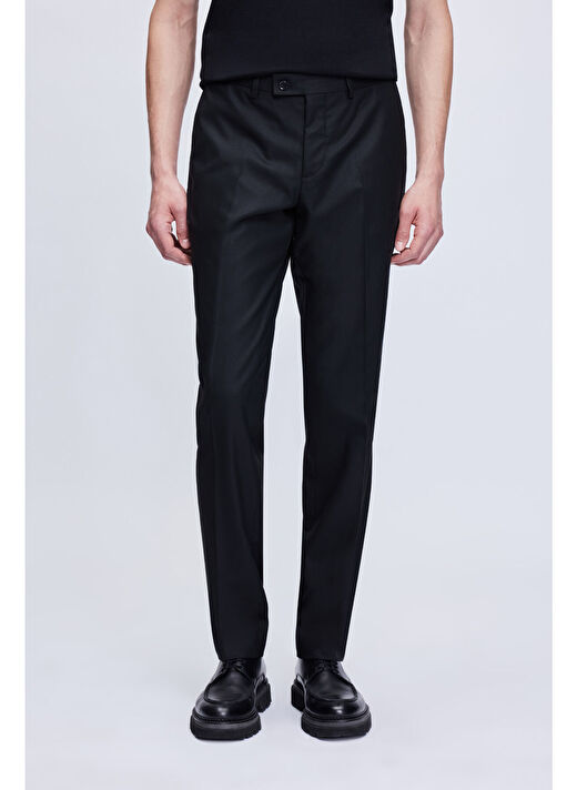 Siyah Regular Fit Kruvaze Klasik Takım Elbise 33181024T011_002 3