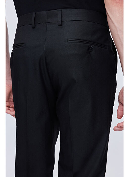 Siyah Regular Fit Kruvaze Klasik Takım Elbise 33181024T011_002 4