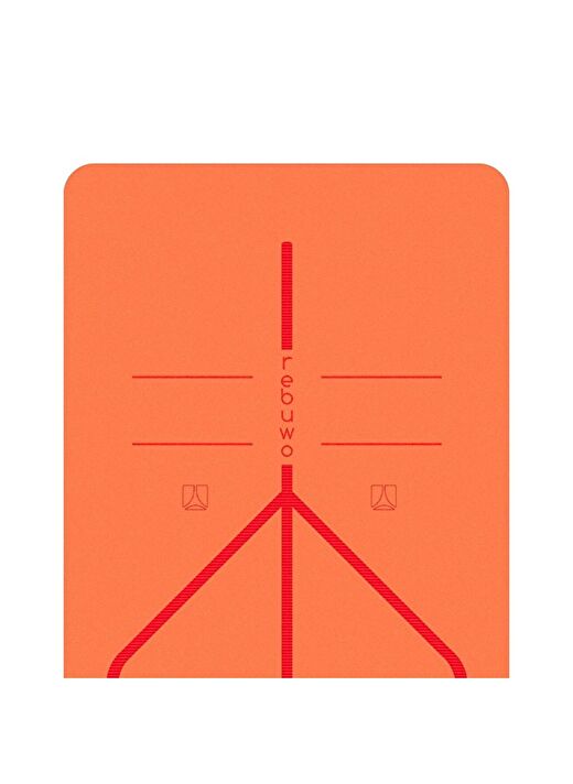 Rebuwo Hizalama Tasarım 5mm Kauçuk Mat Kaydırmaz Yoga Mat Pilates Mat turuncu  2