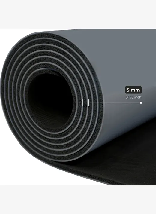 Rebuwo Çift Çizgi Tasarımlı 5mm Doğal Kauçuk Yoga Matı – Kaydırmaz Pilates ve Egzersiz Matı  3