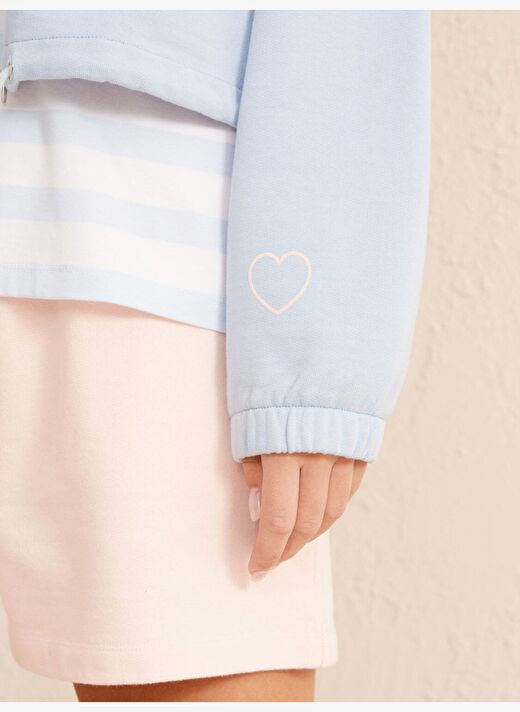 Mavi Oversize Pamuklu Sweatshirt 3