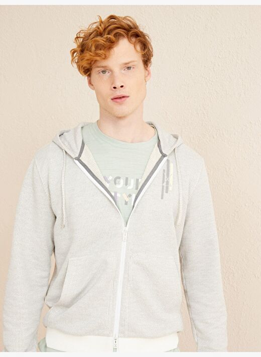 Gri Regular Fit Pamuklu Sweatmont 3