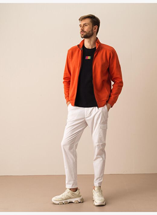 Kiremit Rengi Regular Fit Pamuklu Sweatmont 2
