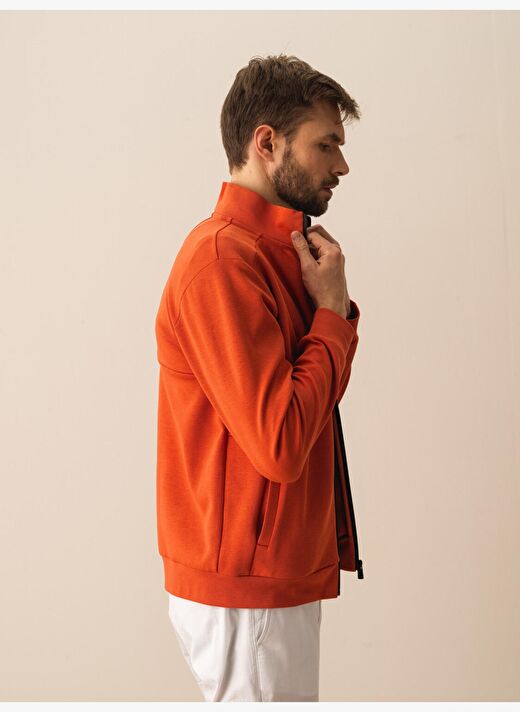 Kiremit Rengi Regular Fit Pamuklu Sweatmont 3