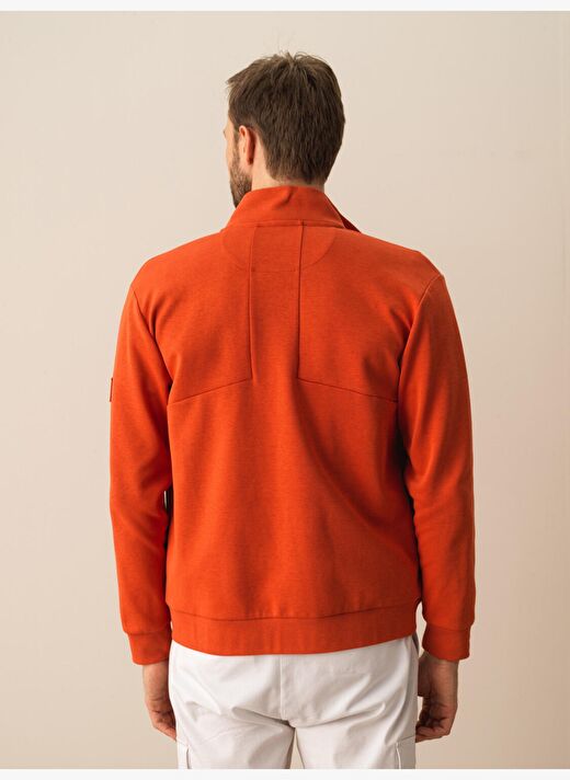 Kiremit Rengi Regular Fit Pamuklu Sweatmont 4