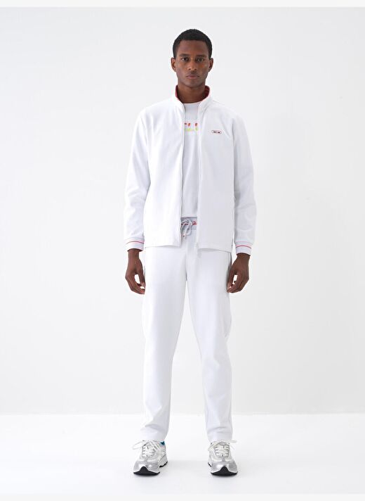 Beyaz Regular Fit Pamuklu Sweatmont 2