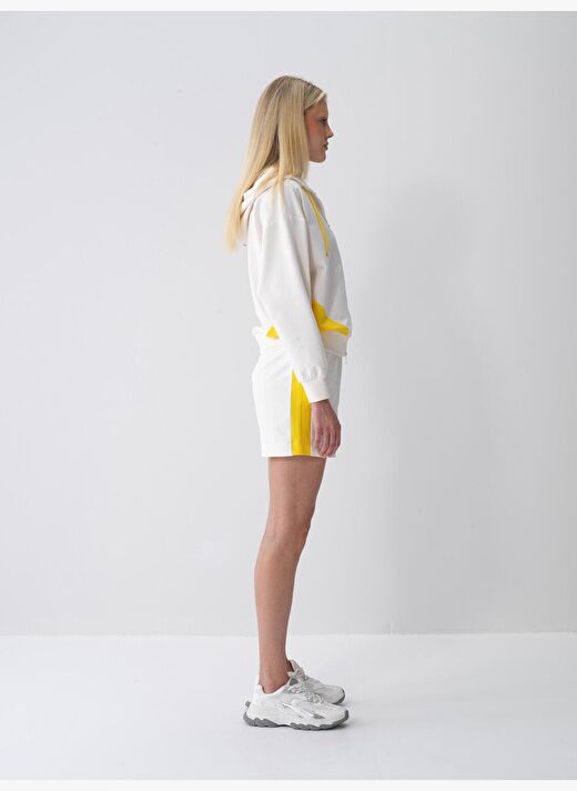 Ekru Oversize Pamuklu Sweatmont 2