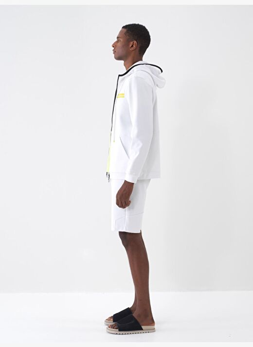 Beyaz Regular Fit Pamuklu Sweatmont 4