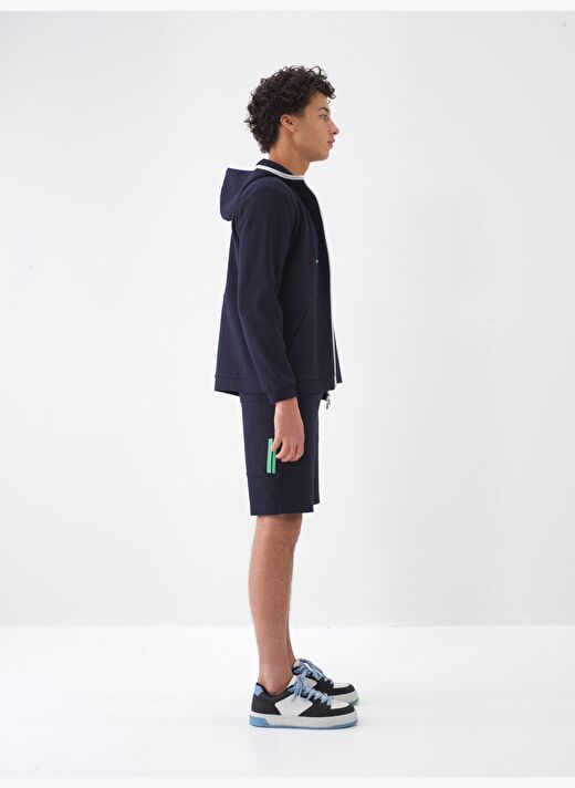 Lacivert Regular Fit Pamuklu Sweatmont 3