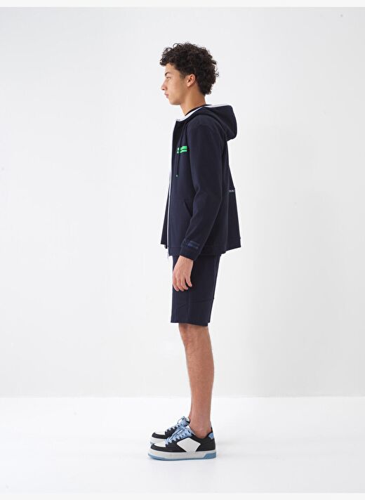 Lacivert Regular Fit Pamuklu Sweatmont 4