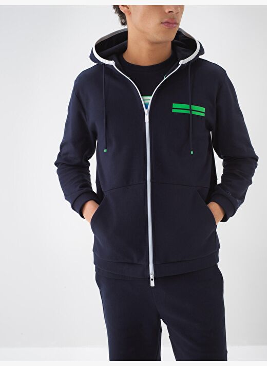 Lacivert Regular Fit Pamuklu Sweatmont 1