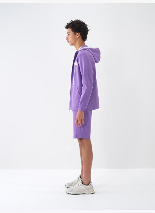 Lila Regular Fit Pamuklu Sweatmont 4