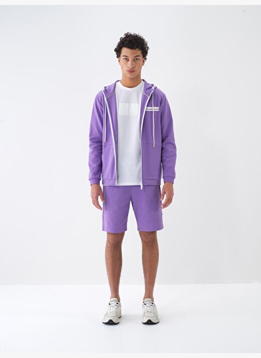 Lila Regular Fit Pamuklu Sweatmont 2