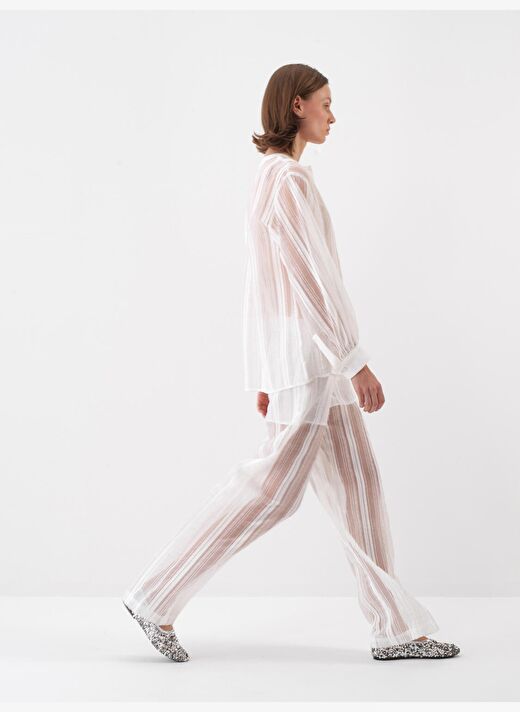 Beyaz Oversize  Pantolon 3