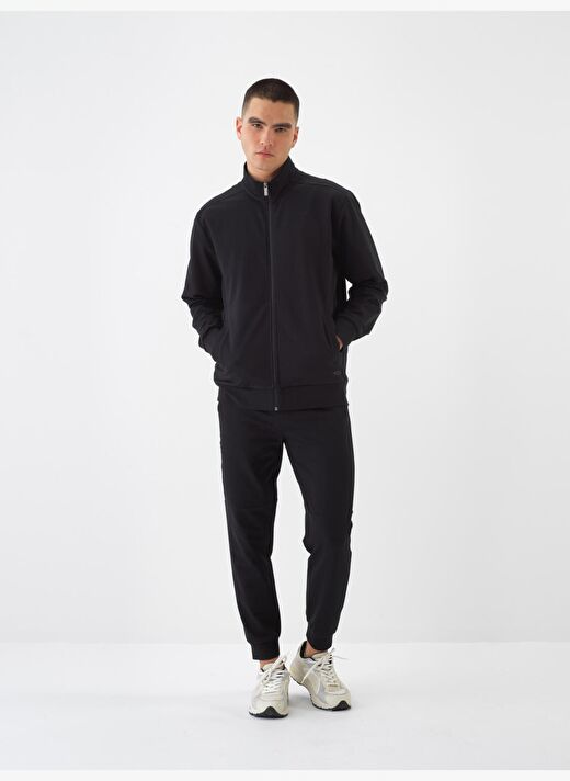 Siyah Regular Fit Pamuklu Sweatmont 2