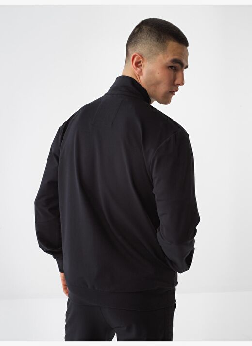 Siyah Regular Fit Pamuklu Sweatmont 3