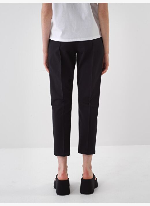Siyah Regular Fit Pamuklu Sweat Pantolon 4
