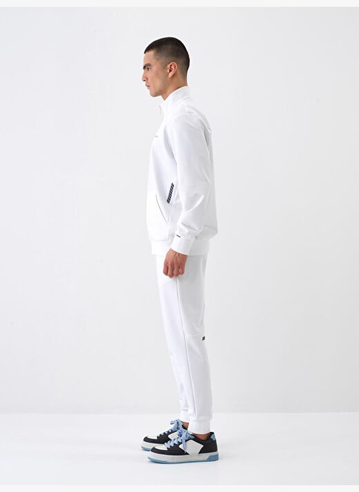 Beyaz Regular Fit Pamuklu Sweatmont 3