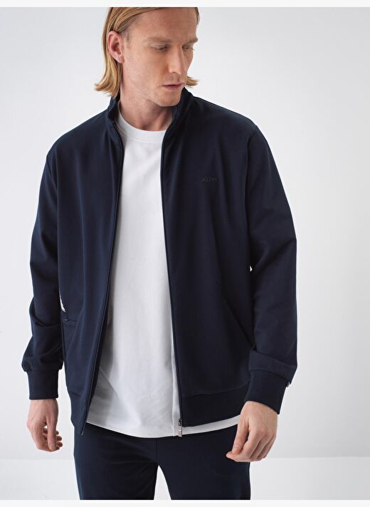 Lacivert Regular Fit Pamuklu Sweatmont 1