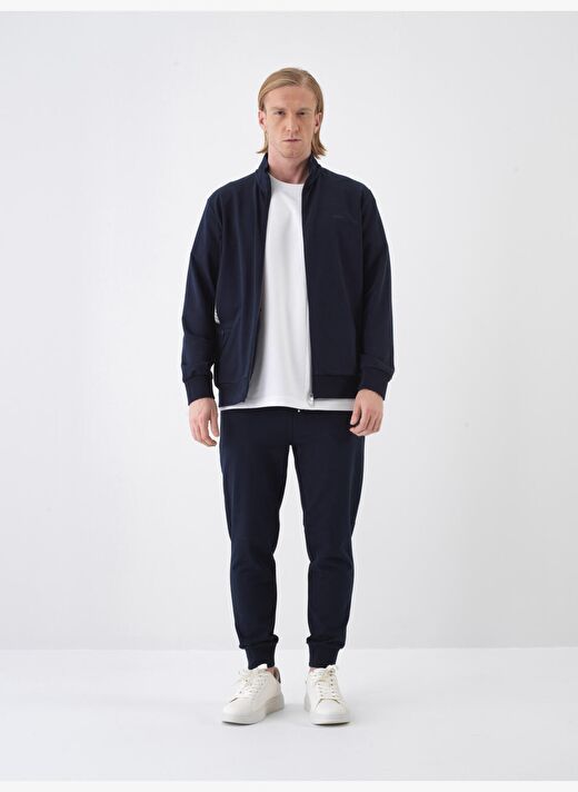 Lacivert Regular Fit Pamuklu Sweatmont 2