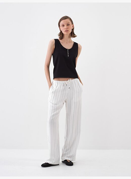 Siyah Regular Fit Pamuklu Atlet 2