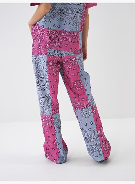 Pembe Oversize Pamuklu Pantolon 3