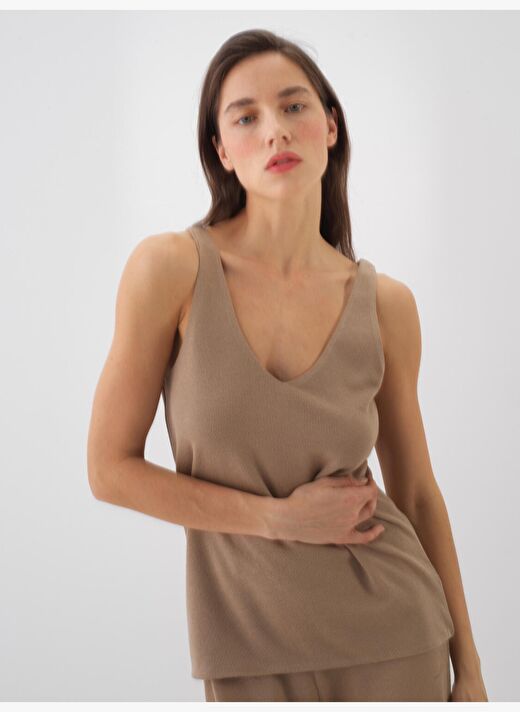 Camel Regular Fit Pamuklu Atlet 1