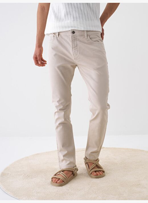 Naturel Slim Fit Pamuklu Pantolon 1