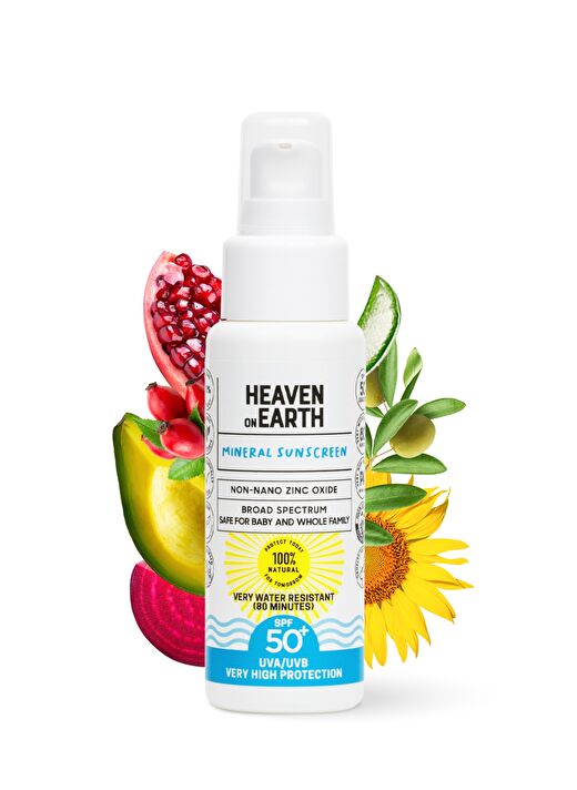 Mineral Güneş Kremi %100 Doğal Ve Organik Içerikli Korumalı Suya Dayanıklı Vegan 50 Spf 50 ml 2
