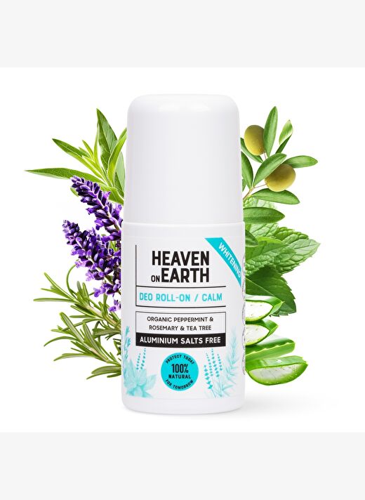 %100 Doğal Organik Beyazlatıcı Roll On Calm- Aluminyum Tuzu Içermez Ter Kokusu Önleyici 50 ml Vegan 2