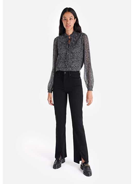 729 Maggy Regular Fit Yüksel Bel Yırtmaçlı Paça Kadın Mavi Jean Pantolon Cl1066482 1