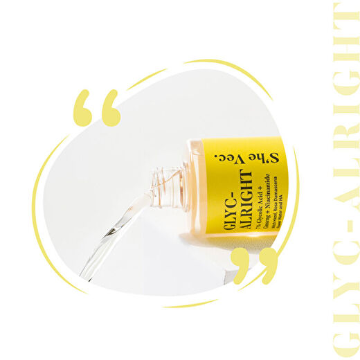 She Vec Glyc-Alright -7 Glycolic Acid + Ginseng + Niacinamide 200 ml 4