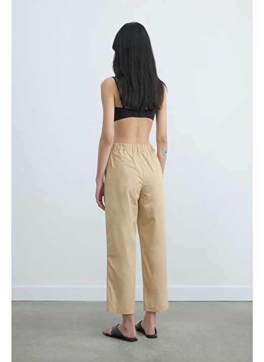 Camel Paper Poplin Pantolon 4
