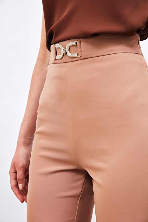 Aksesuar Detaylı Pantolon - CAMEL 3