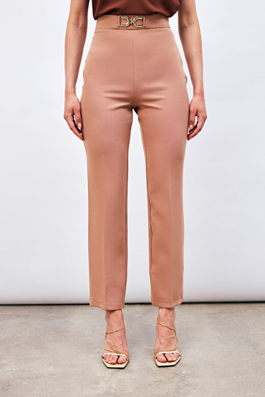 Aksesuar Detaylı Pantolon - CAMEL 4