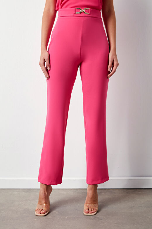 Aksesuar Detaylı Pantolon - PEMBE 4