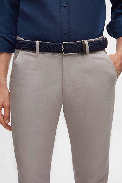 Ds Damat Slim Fit Taş Armürlü Yan Beli Lastikli Esnek Likralı Yandan Cepli Chino Pantolon 3
