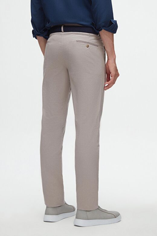 Ds Damat Slim Fit Taş Armürlü Yan Beli Lastikli Esnek Likralı Yandan Cepli Chino Pantolon 4