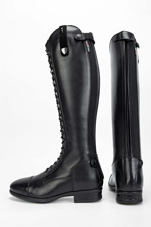 Tattini Unisex Hakiki Deri Siyah Binici Cizmesi Çizme 3